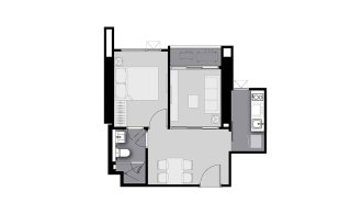 Планировка кондомониума 1 спальня в ЖК Life Sathorn Sierra
 № 11019